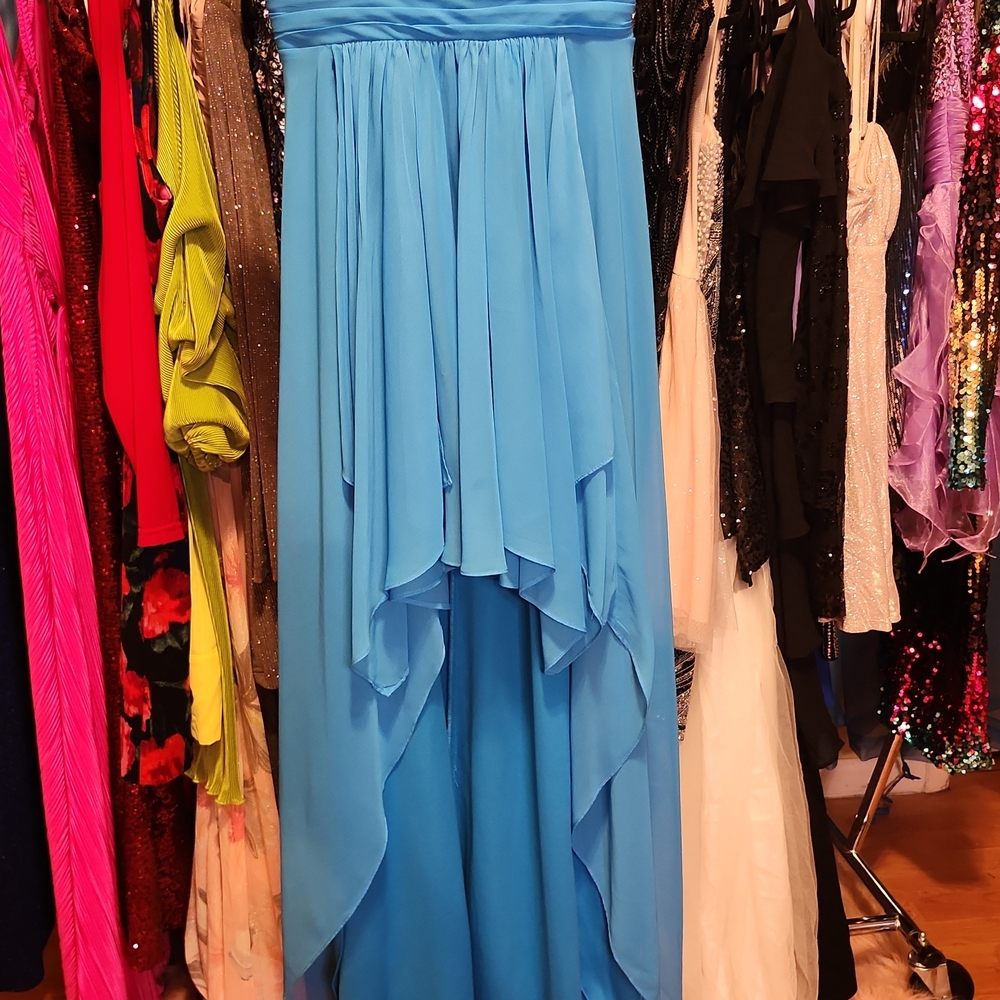 Hailey Logan Vibrant Blue Asymmetrical Dress